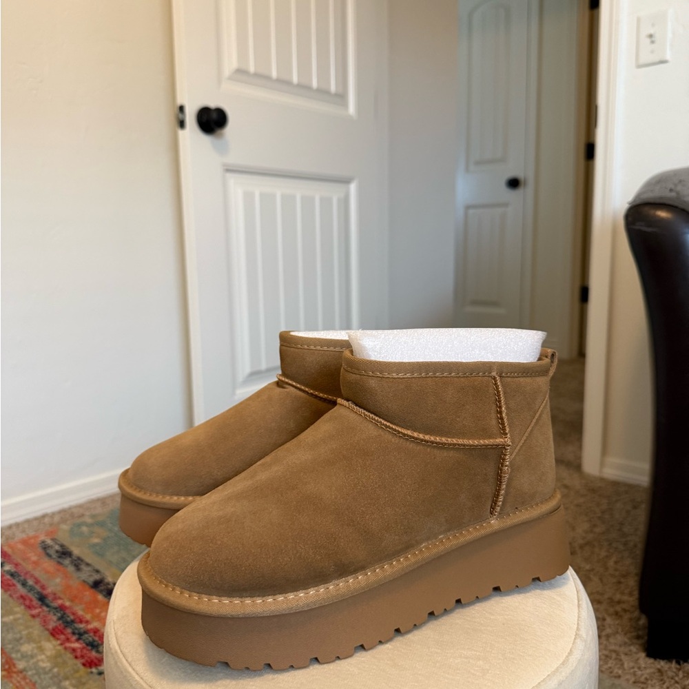 Georgia Chestnut Platform Mini Boot